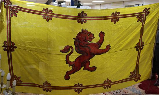 A Scotch flag, by repute formerly hung from Scotch House, 15th October 1930 with related paperwork